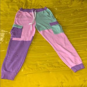 Color Block Sweat Pants
